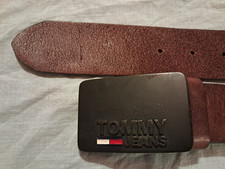 Cintura uomo " Tommy Jeans " cm 90 col  Marrone  Originale made in Italy