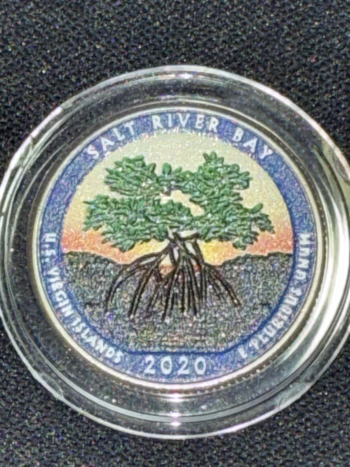 Salt River Bay 2020d America The Beautiful  Colorized Washington Quarter  - Image 2 of 4