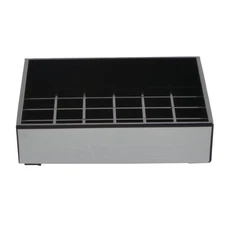 Cal-Mil 392-010 4" Silver and Black Square Drip Tray