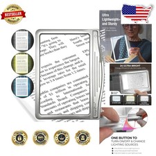 5X Magnifier, 3 Color LED, Anti-Glare Acrylic Lens, Seniors, Low Vision