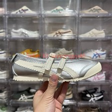 ONITSUKA TIGER MEXICO 66 TGRS BALLET FLATS Silver/Cream 1182A660-020 New 