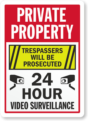 Private Property Sign Weatherproof Aluminum 8x12 Outdoor Durable Metal