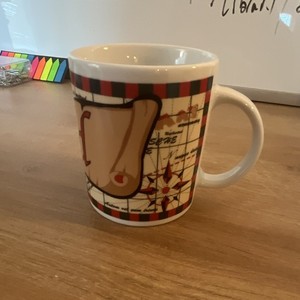 Dad Nautical Map Compass Novelty Ceramic Coffee Mug, 11 fl oz White Red Black