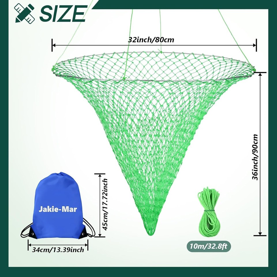 Foldable Bridge and Pier Fishing Net Drop Net Multi-Purpose Foldable ...