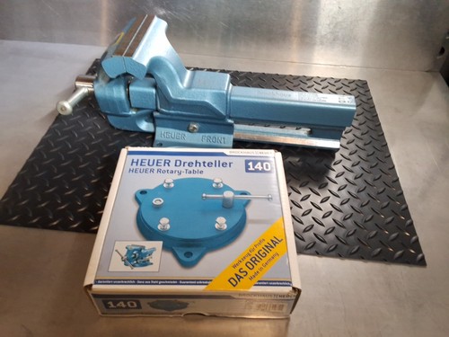 Brockhaus Heuer 140 Forged Steel Bench Vise with Rotary Table.  Made in Germany 