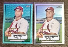 2021 Chrome Platinum Anniversary Aqua Wave Refractor & Base #278 Harrison Bader