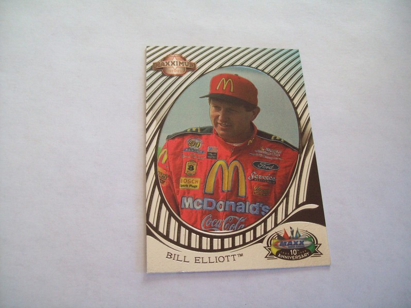 Bill Elliott 1998 UPPER DECK MAXX MAXXIMUM PREVIEW RACE CARD P19 NASCAR HOF