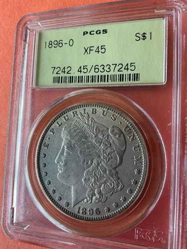1896 O Morgan Dollar PCGS XF45 Old Green Holder