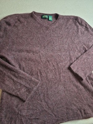 Vintage Marshall Fields Women's XL 100% Cashmere Pullover Sweater Burgundy
