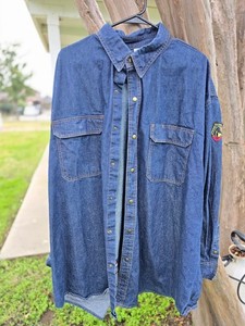 Revco Black Stallion FS8-DNM FR Cotton Denim Long Sleeve Work Shirt 4X-Large