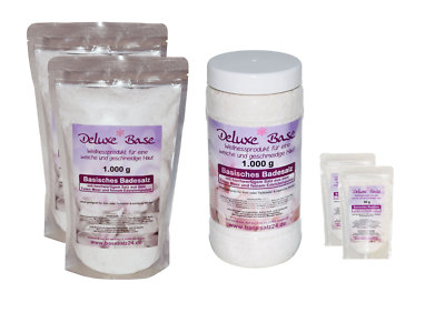 3.160 g Basisches Badesalz Deluxe*Base mit Edelsteinpulve r für Vollbad & Fußbad