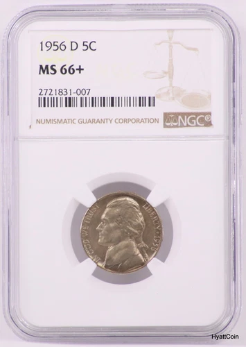 1956-D Jefferson Nickel 5C NGC MS66+ Plus