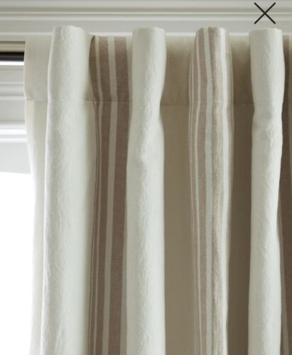 NWT! Quince Coastal Stripe Blackout Linen Curtains Set Of 2 Panels! 48"x 84"(A18 - Picture 2 of 12