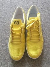 ADIDAS Y-3 HONJA LOW MENS YELLOW LEATHER TRAINERS VEY RARE