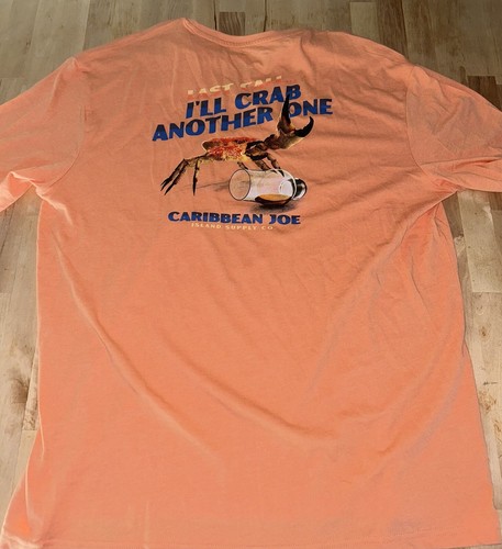 CARIBBEAN JOE HERREN LAST CALL ILL HAVE ANOTHER CRAB T-SHIRT GRÖSSE LARGE