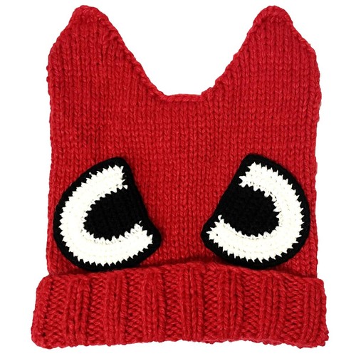 Costume Halloween regalo cappelli all'uncinetto orecchie a maglia grandi occhi grandi - Foto 6 di 7