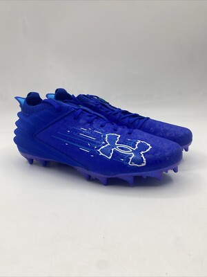 Under Armour Blur 2 MC Suede Blue Football Cleats 3027978-400 Men s Sizes 9.5-13