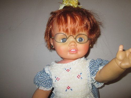 Vintage (Ideal) 1973 24" Baby Crissy Doll - Red Hair Grows - Glasses - Stand - Picture 2 of 8