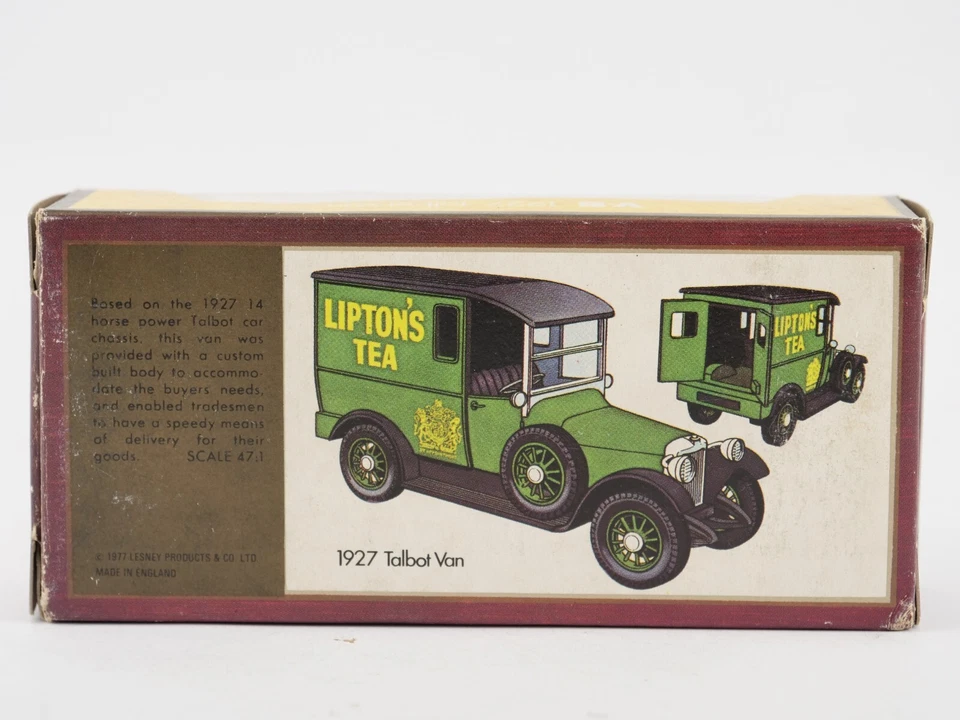 MATCHBOX Y-5 Modelle Von Gestern TALBOT 1927 LIPTON'S TEA Neu Box - Bild 4 von 4