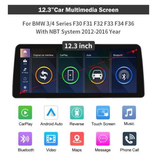 Screen Für BMW NBT F30 F31 F32 F33 F34 F36 12.3'' CarPlay Touchscreen Multimedia - Bild 4 von 15
