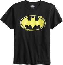 Batman Youth Boys Scratch Art Bat Logo Shirt New S-XL