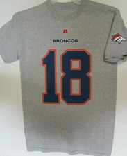 PEYTON MANNING DENVER BRONCOS MENS GREY TEAM NFL SHIRT NEW W TAGS SIZE SMALL EV