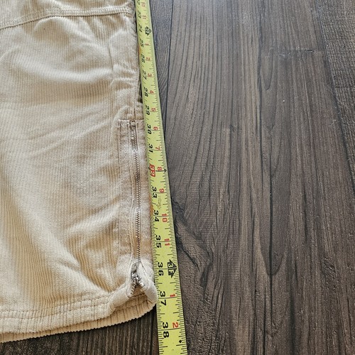 Women's We The Free People Corduroy Cream Pants Zip Leg Size 30 Measures 32" - Picture 9 of 12