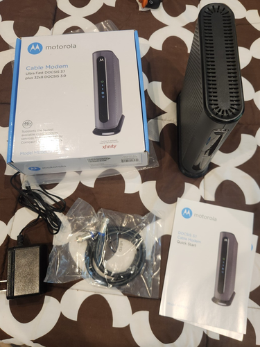 Motorola MB8600 DOCSIS 3.1 Gigabit 1000Mbps Cable Modem w/power w/o Original Box - Afbeelding 5 van 6