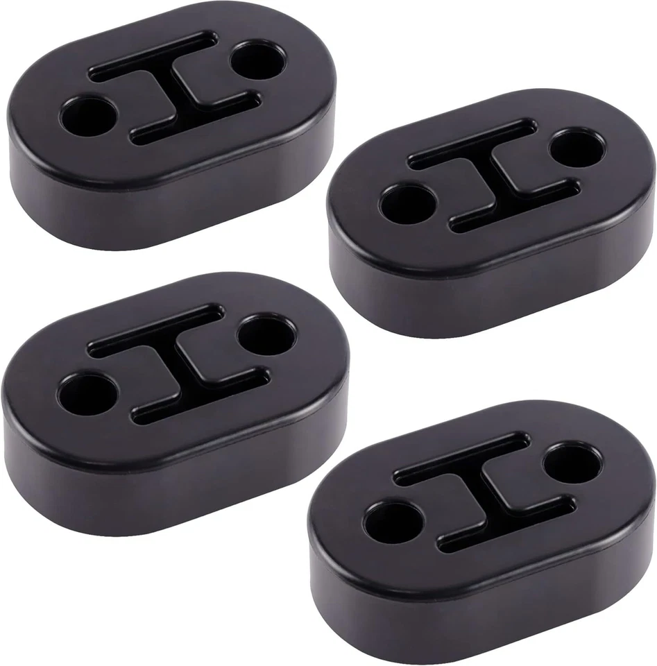 4Pcs Rubber Exhaust Hanger Tailpipe Mount Bracket Heavy Duty Bushing Insulator - Image 2 of 4