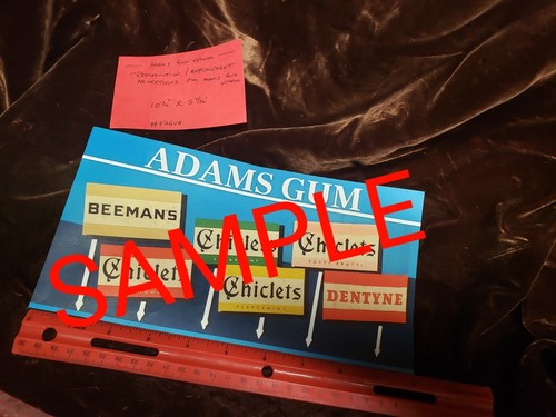ANNUNCIO DI RICAMBIO PER ADAMS GUM Mulini anni '30 1 centesimo distributore automatico metropolitana gomma #2 - Foto 2 di 3