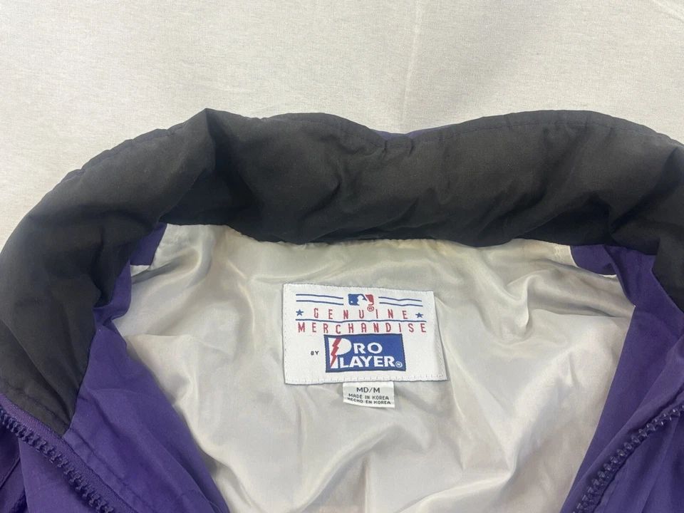 Vintage Pro Player Colorado Rockies Jacket With Hood 90s MLB Men’s Purple Large - Image 4 of 4