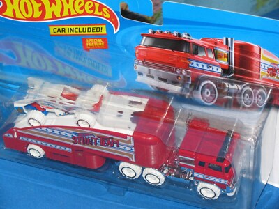 HOT WHEELS STUNTIN' SEMI CAR INCLUDED DETACHABLE TRAILER 2