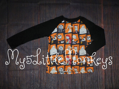 NEW Boutique Jack Skellington Nightmare Before Christmas Boys Long Sleeve  Shirt
