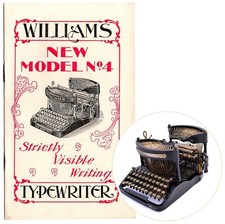 Original Trade Catalog for Williams No.4 Typewriter Pamphlet Antique Vtg thumbnail