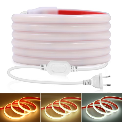 Neon COB LED Stripe Streifen 220V 230V Selbstklebend Lichtschlauch Wasserdicht - Imagen 21 de 27