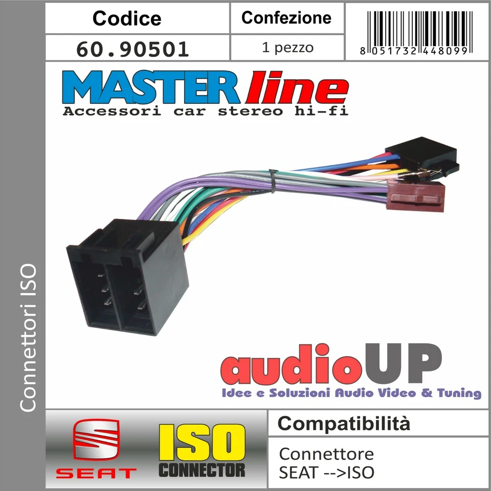 Connecteur ISO Autoradio Pour SEAT Cordoba À Partir De 1993 Adaptateur Radio - Photo 1/1