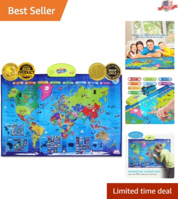 Exciting Educational Talking Toy - Interactive World Map for Children 5-12
