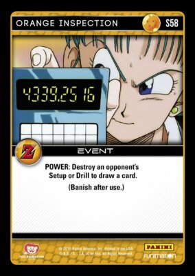DBZ Dragon Ball Z TCG Panini Awakening S58 Orange Inspection | eBay