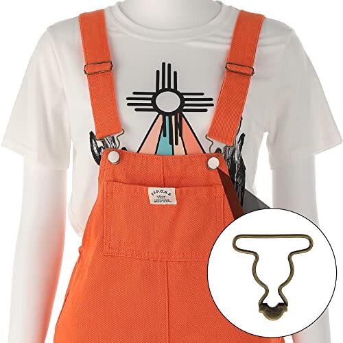 Lusofie 20Pcs Dungaree Suspender Clips Overall Buckles 1.5 Inch Wide Bronze