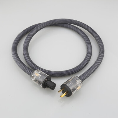 Audiophile US EU Schuko AC Mains Supply Cord Pure Copper HIFI Audio Power Cable