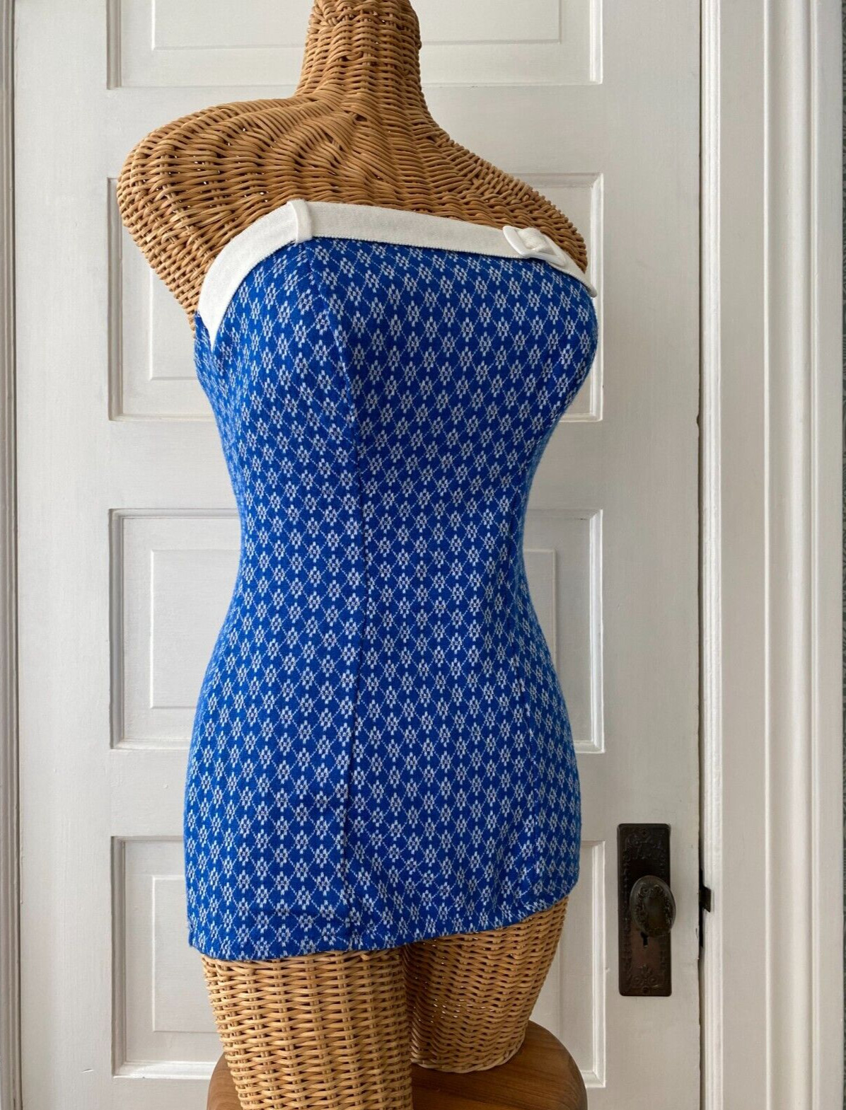Vintage Swimsuit 50's 60's Strapless OnePiece Knit H… Gem