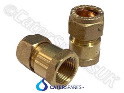 12mm KUPFERKLEMMVERSCHRAUBUNG auf 3/8'' BSP INNENGEWINDE ADAPTER ROHR 2er Pack