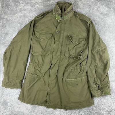 Vintage Military Cold Weather Field Jacket Men’s Size Small Long Green ...