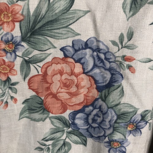 Talbots Top Womens 8 Floral 100% Linen Cottage Core Grandma Feminine Roses - Picture 9 of 16