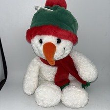 SNOWMAN 14.5 Winter Bean Plush Soft Toy Stuffed Animal Christmas Holiday