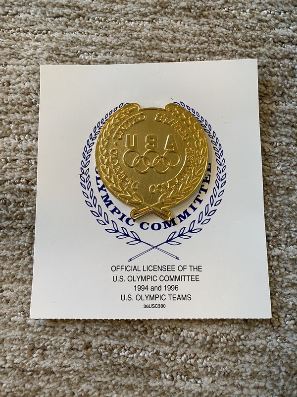 HUGE USA Atlanta 1996 NOC Olympic Pin On Card !!