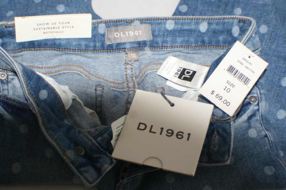 DL1961 Girls Jeans Chloe Skinny 6399 Ashton Kids Sz 10 Dots ~ NWT