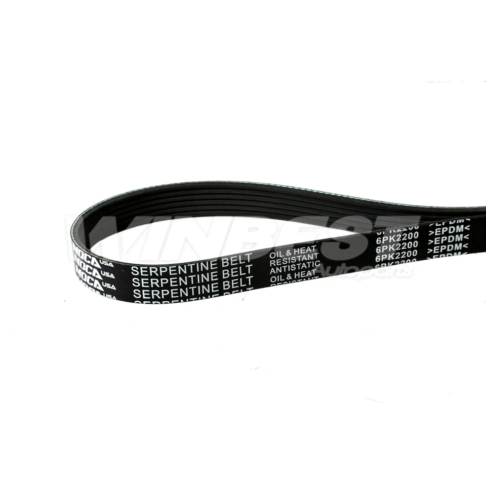 Serpentine Belt 6PK2200 for 85-89 Cadillac DeVille 00-11 Dodge Ford Mazda 4.0L - Image 3 of 4