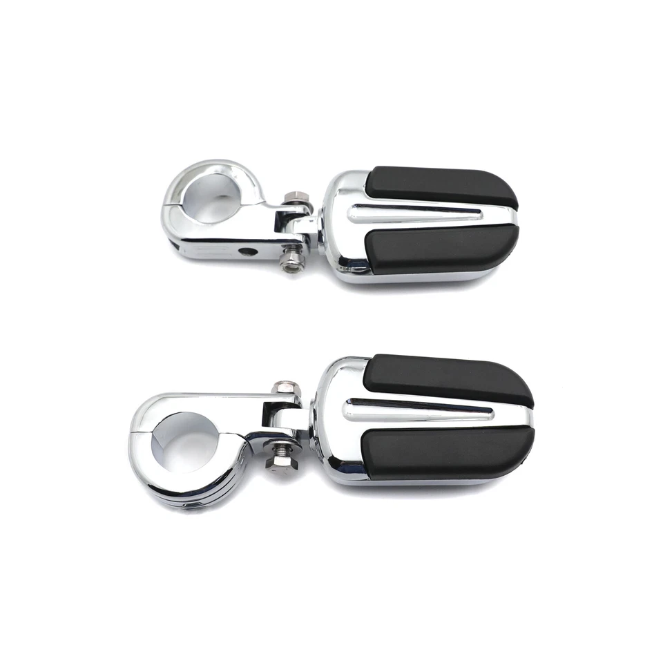 1-1/4" P-Clamp Chrome Slipstream Footpeg para Yamaha Road Star Warrior 2002-2009 - Imagem 4 de 4