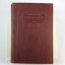 Cases and Materials on Equity Cook 1948 Vintage Law Book American Casebook West